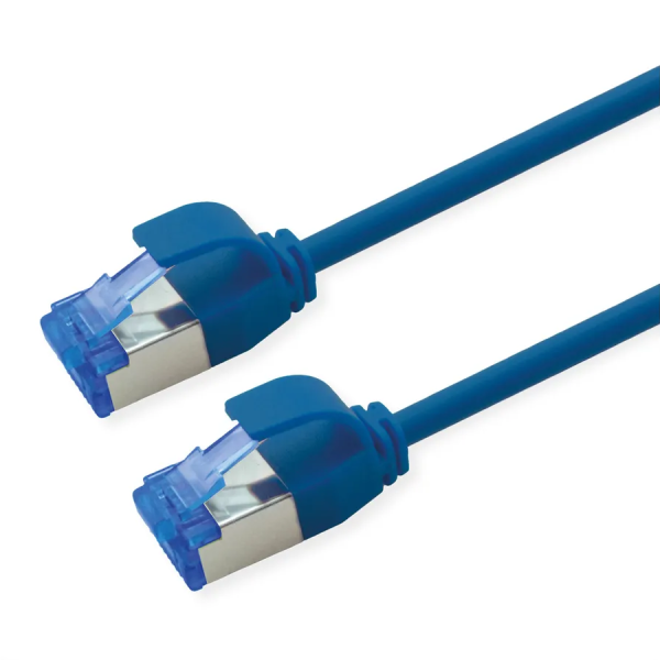 Roline  S/FTP (PiMF) Data Center mrežni kabel, Cat.6A (Class EA), slim, LSOH, tangle free, 5.0m, plavi