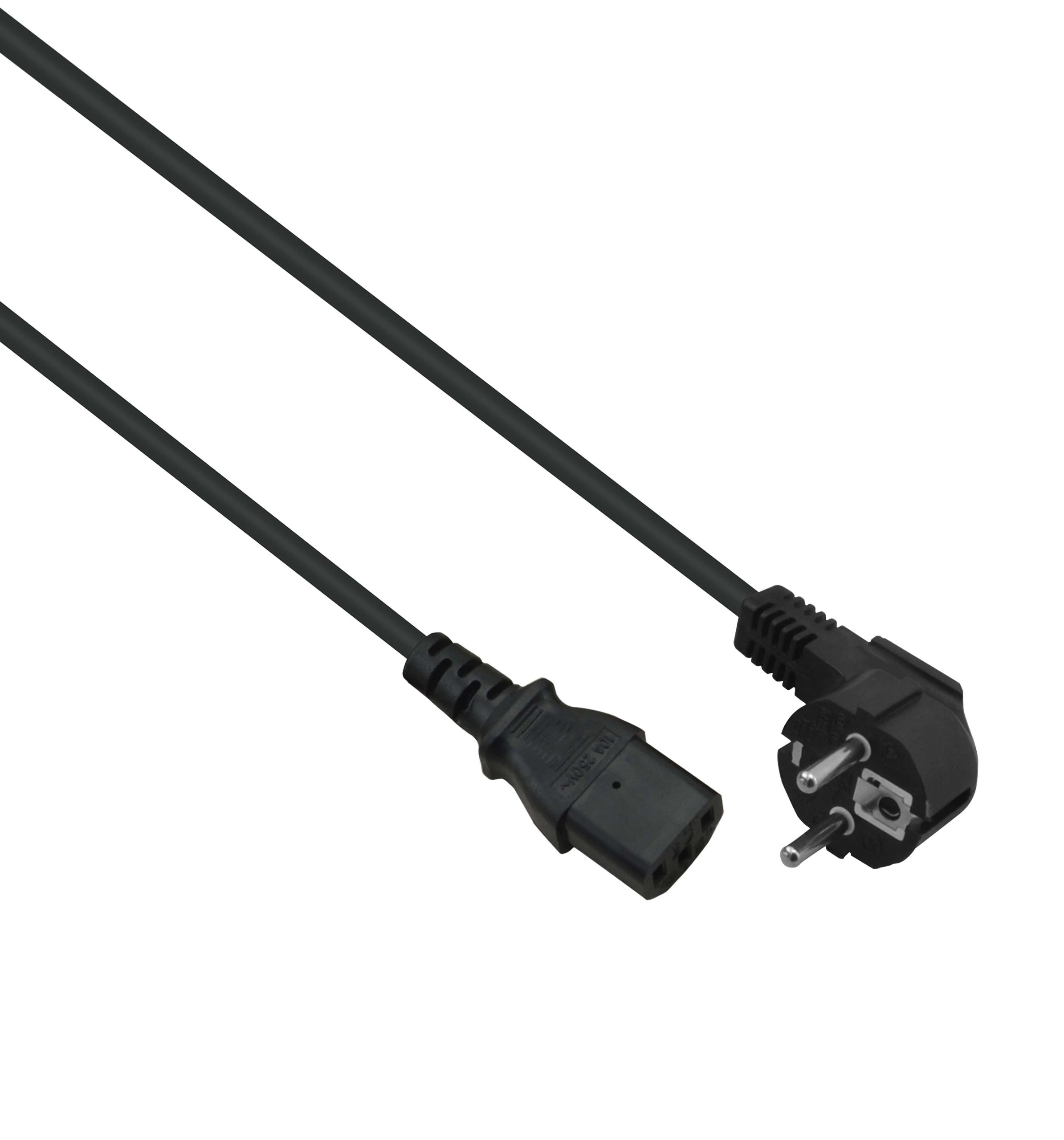 262654 helos Kaltgerätekabel Netzkabel Stromkabel Schutzkontakt Stecker Typ F 1,8m - Slika 1