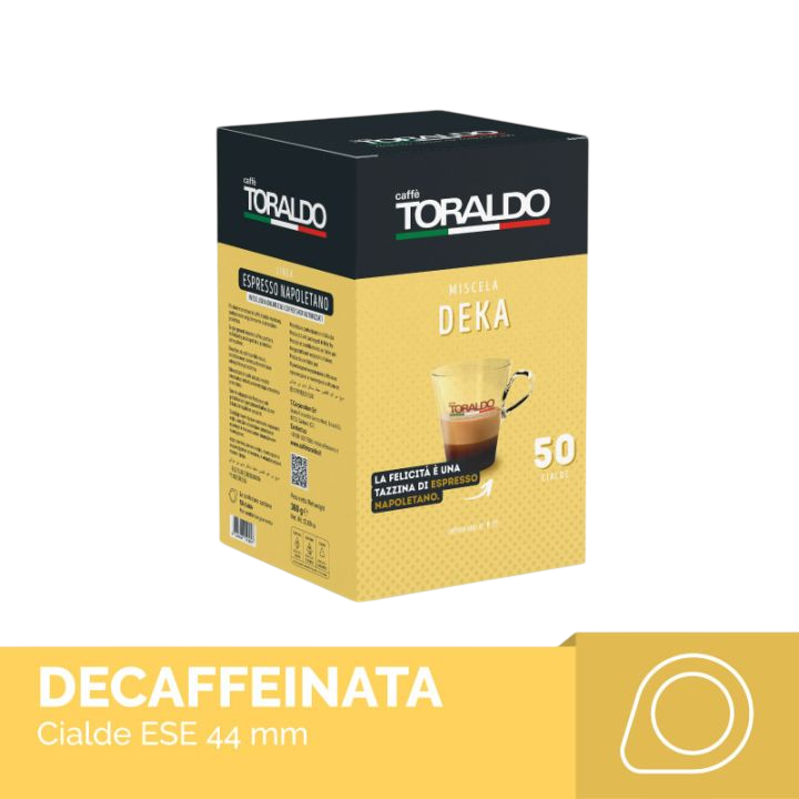 420350 caffe TORALDO DECAFFEINATO 44mm ESE System Kaffee Pads 50 Stück a 7,2 g - Slika 1