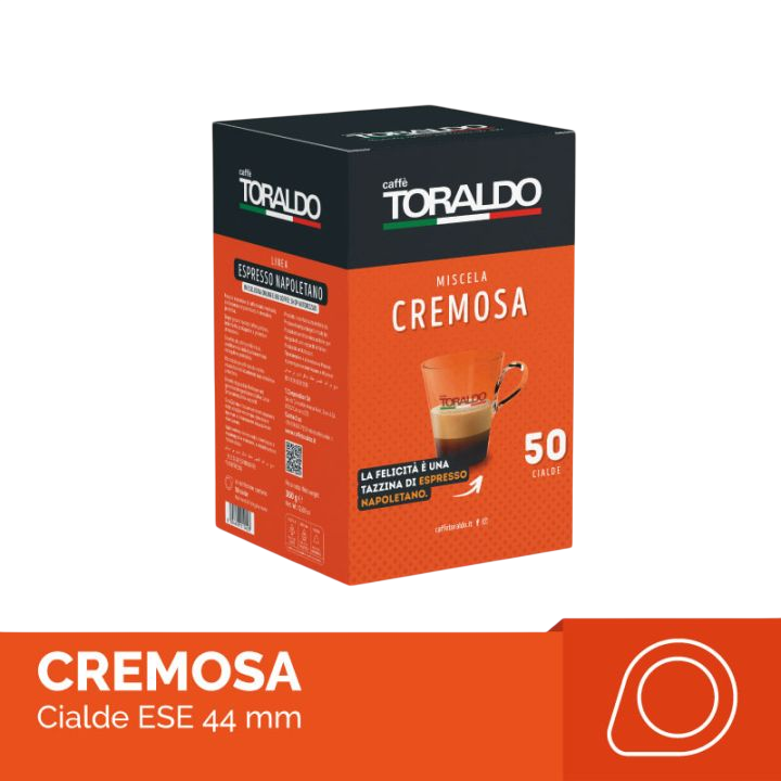 420343 caffe TORALDO MISCELA CREMOSA 44mm ESE System Kaffee Pads 50 Stück a 7,2 g - Slika 1