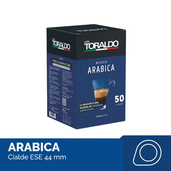 420349 caffe TORALDO MISCELA ARABICA 44mm ESE System Kaffee Pads 50 Stück a 7,2 g - Slika 1