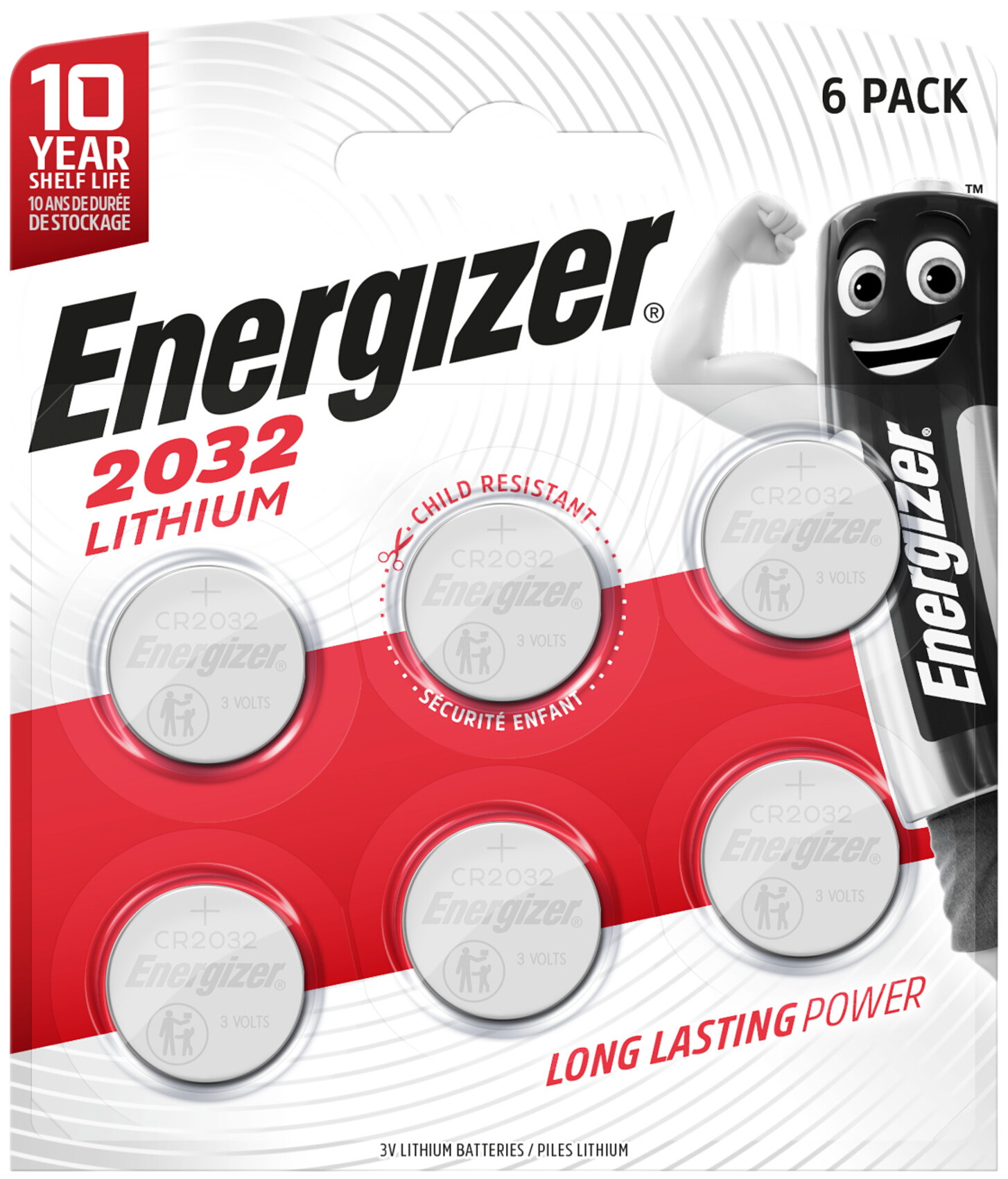 422278 Energizer Lithium CR-Typ 2032 6 Stück - Slika 1