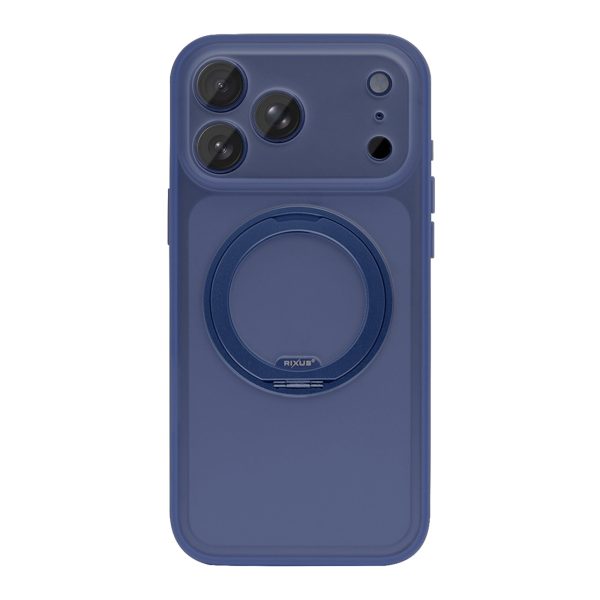 Rixus SnapGrip 360 Case For Apple iPhone 17 Pro, 18 Pro Blue