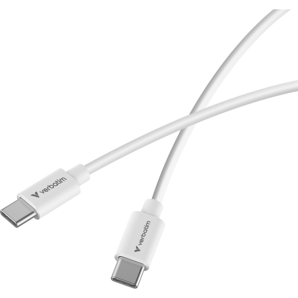 Verbatim Essentials Sync & Charge kabel USB-C na USB-C, M/M, 100 W PD3.0, bijeli, 3.0m