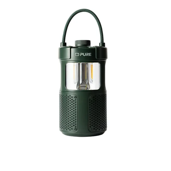 Pure Woodland Glow wasserdichter Outdoor-Lautsprecher mit LED Lampe, grün