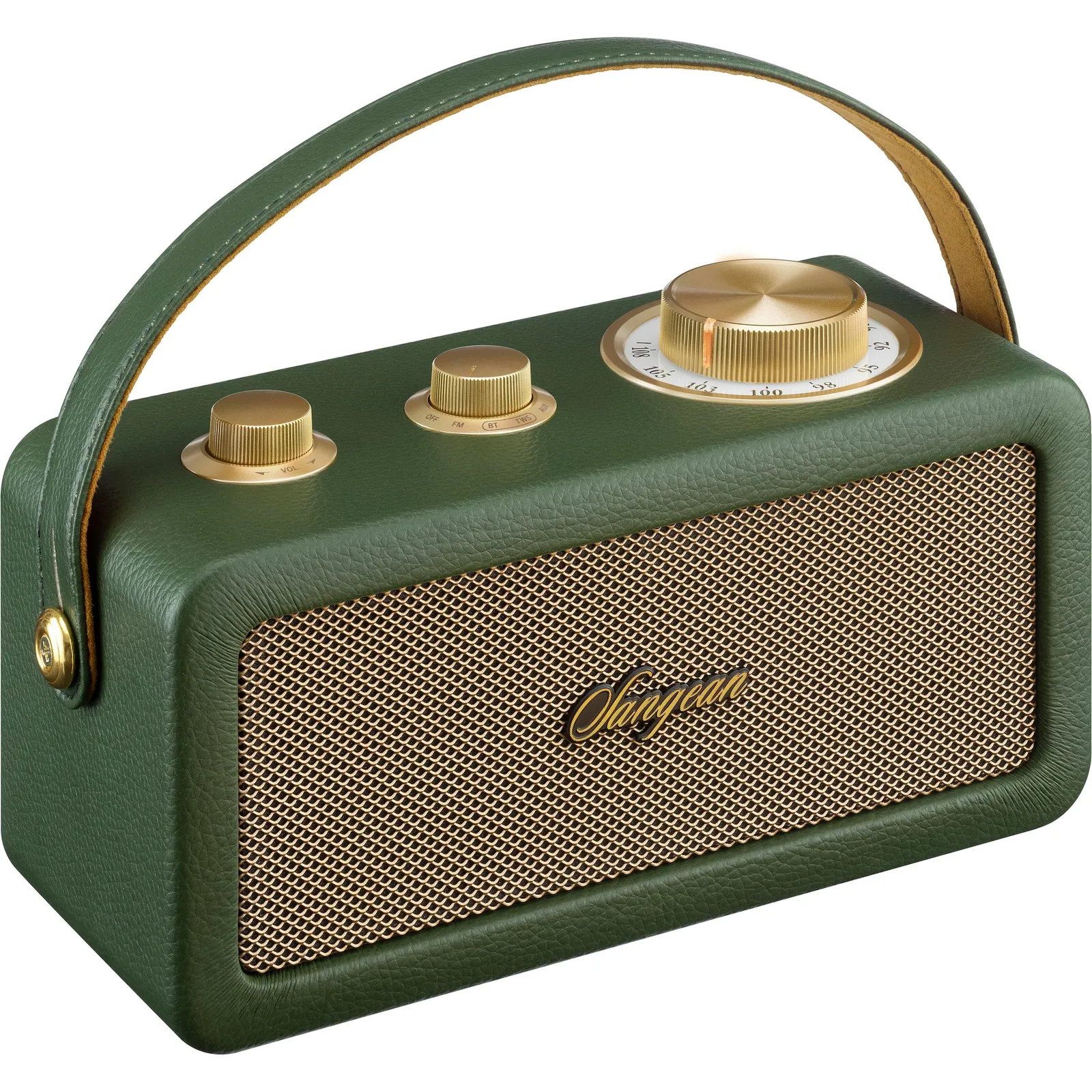 PI_699063823 Sangean RA-101 Portabler Bluetooth-Lautsprecher Wald-Gold - Slika 1