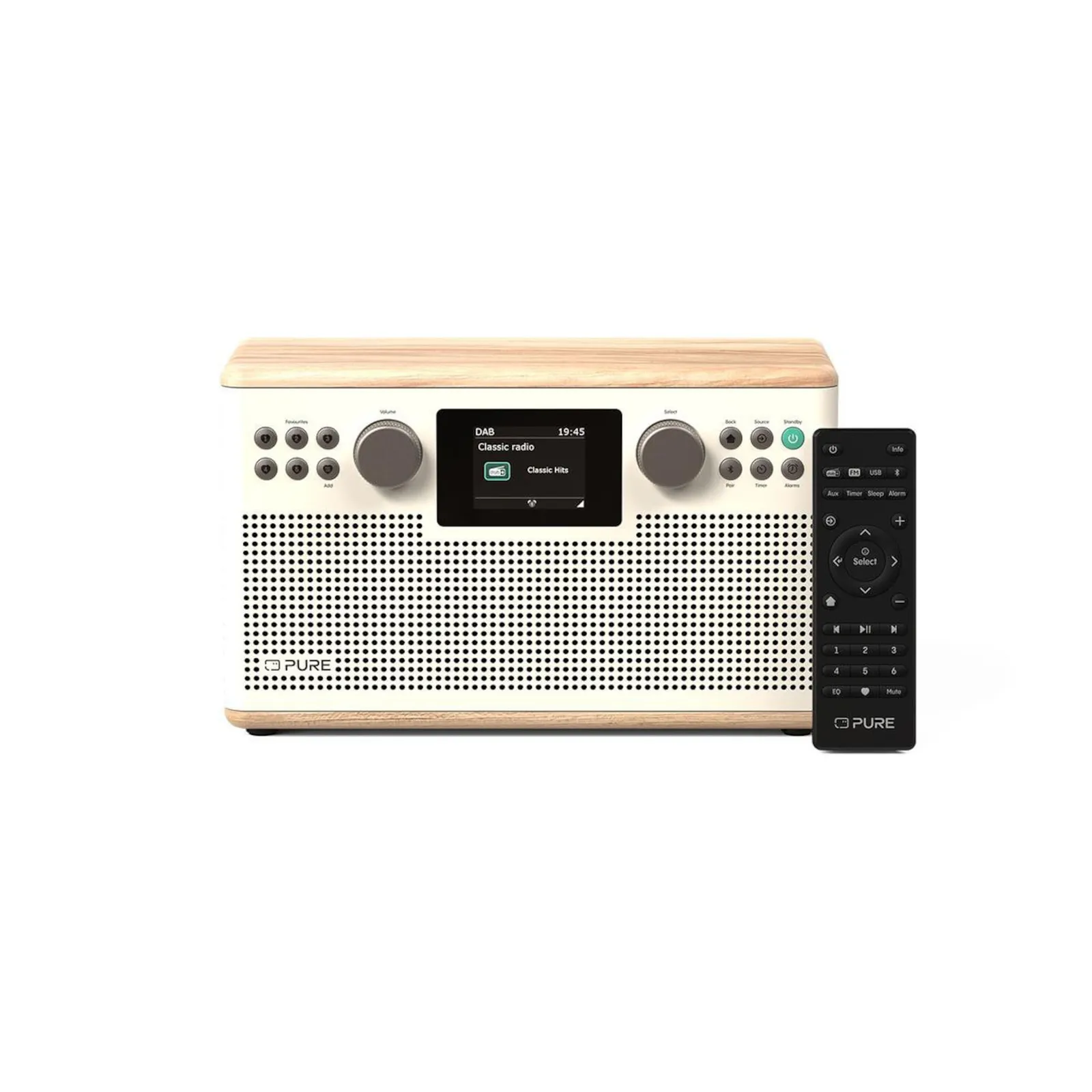 PI_747747386 Pure Classic H6 Digitalradio Cotten White/Oak EU/UK - Slika 1