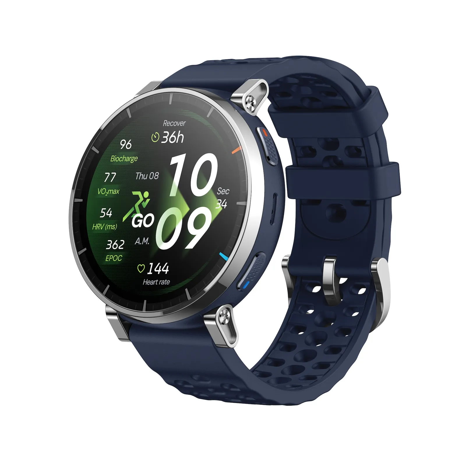 PI_771957523 Amazfit Active 3 Premium Dark Blue Smartwatch HYROX-Modus - Slika 1