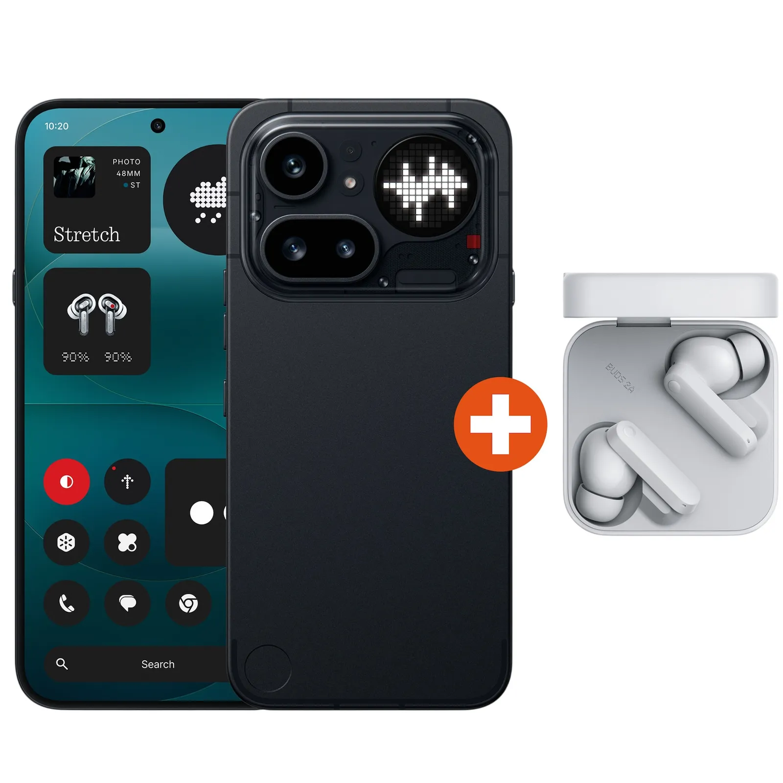 PI_773085402 Nothing Phone (4a) Pro 8/128GB Dual-SIM schwarz Android 16 Smartphone + CMF Buds 2a Kabellose In-Ear Kopfhörer - Slika 1