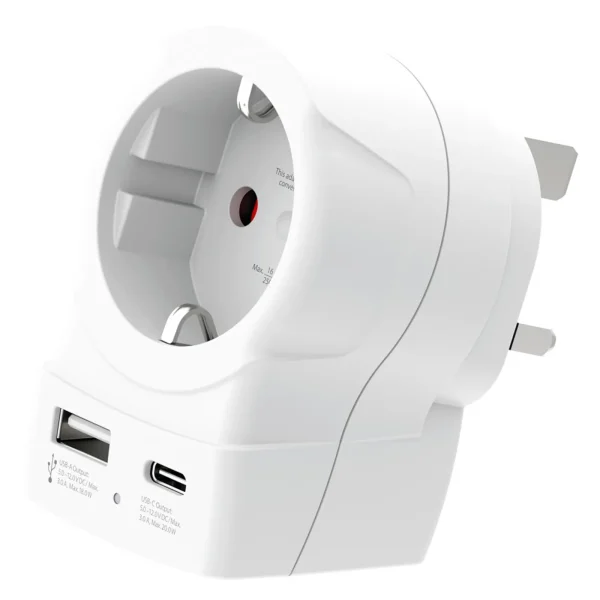 SKROSS Europa für UK USB AC20PD Reiseadapter mit USB 1.500283-E