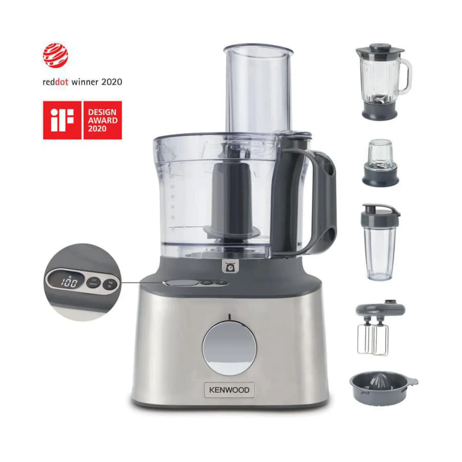 PI_774911642 Kenwood MultiPro Compact+ FDM316SS Küchenmaschine Grau - Slika 1