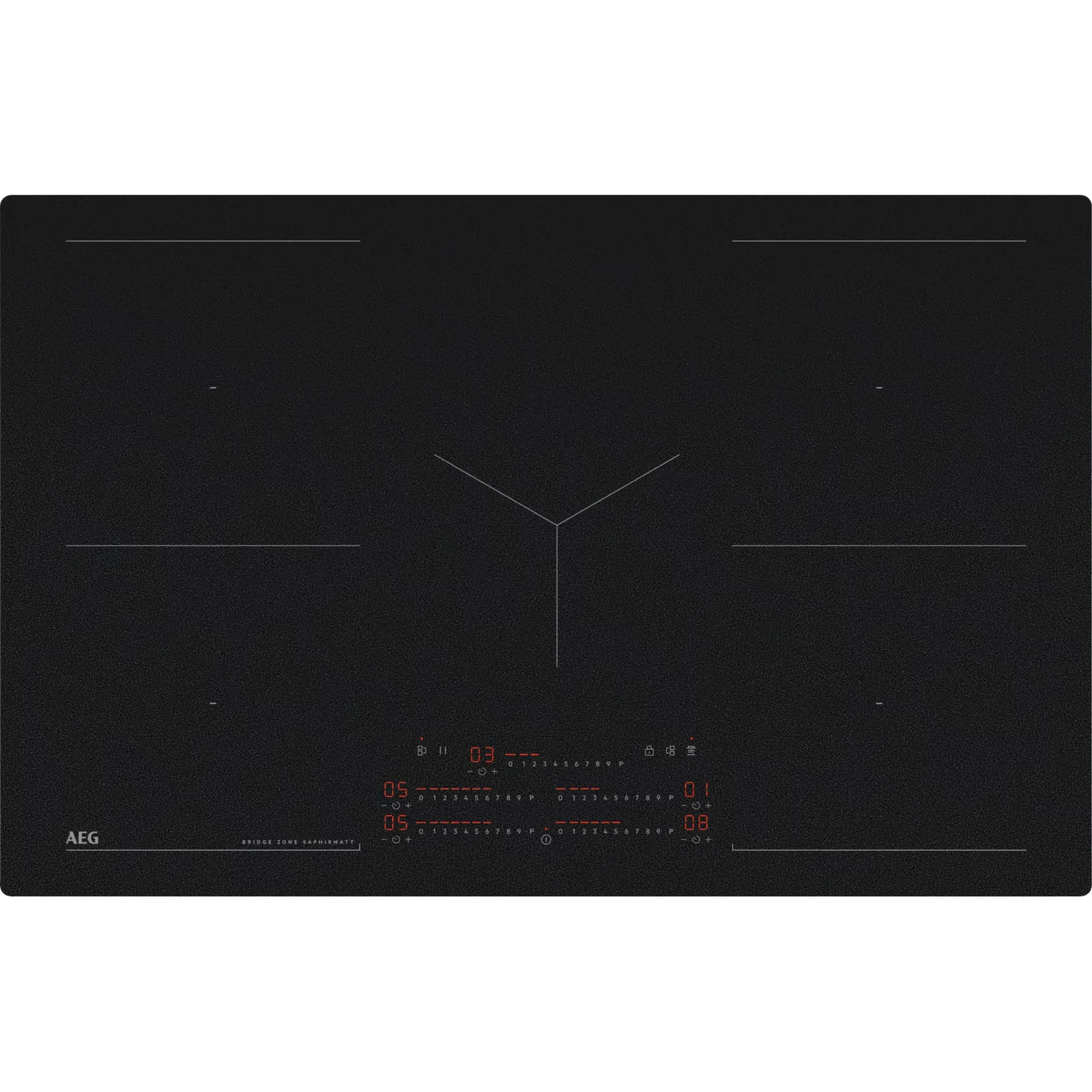 PI_777441545 AEG 6000 Flex TK85IM0FSZ autarkes Induktions-Einbaukochfeld 83 cm Schwarz - Slika 1
