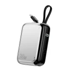 4smarts Powerbank Pocket mit USB-C Kabel 10000mAh - silber