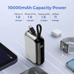 4smarts Powerbank Pocket mit USB-C Kabel 10000mAh - silber - Slika 2