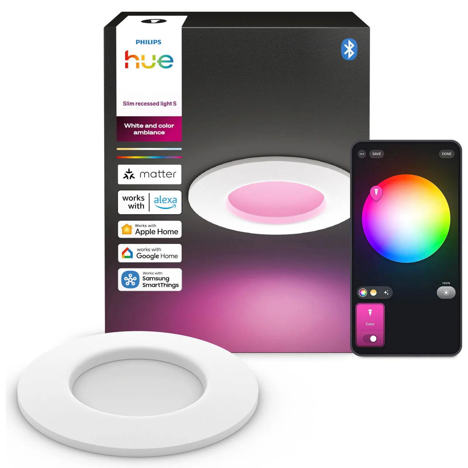 PI_779536195 Philips Hue Slim Downlight LED Einbauleuchte weiß - Slika 1