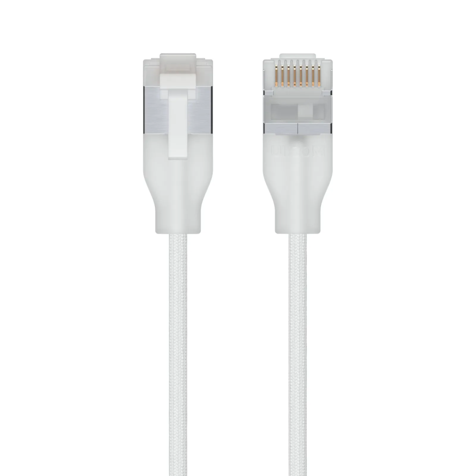 PI_781475117 Ubiquiti UniFi Etherlighting Patchkabel Cat6A 0,3m Weiß – Ultra Slim RJ45 Netzwerkkabel mit 10 Gbit/s, PoE++ und Etherlighting (UACC-Cable-Patch-EL-C6A-0.3M-W) - Slika 1