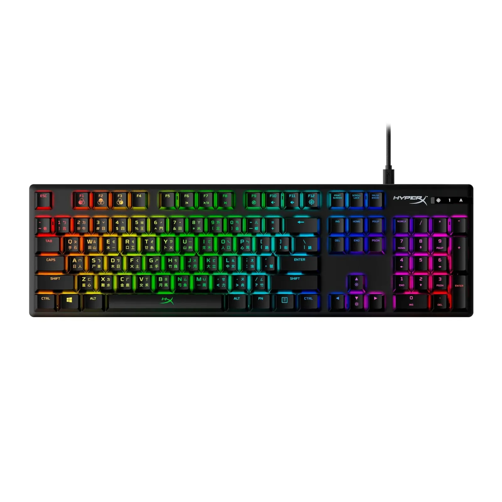 PI_783516694 HyperX Alloy Origins Mechanische Gaming-Tastatur HX Red (DE-Layout) - Slika 1