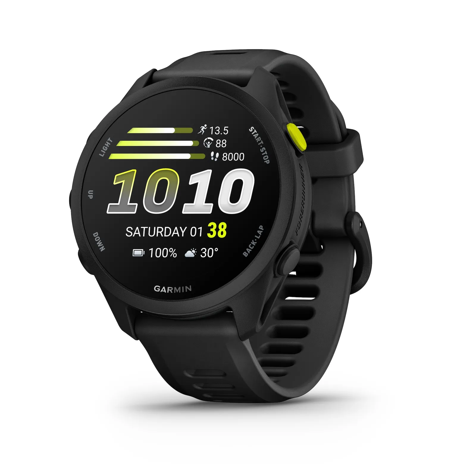 PI_784116966 Garmin Forerunner® 70 Schwarz mit Schnellwechsel-Silikon-Armband 20 mm - Slika 1