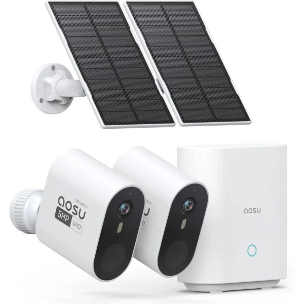 AOSU Smart Security SolarCam System Max-2 Cameras
