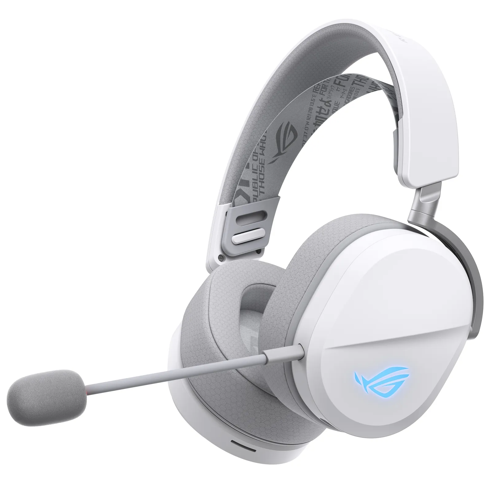 PI_786086536 ASUS ROG Pelta Gaming-Headset Weiß, kabellos, Bluetooth, 2.4 Ghz Dongle, RGB, USB-C - Slika 1
