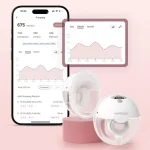 Momcozy M5 Smart Milchpumpe, Doppelmilchpumpe mit Akku grau - Slika 5