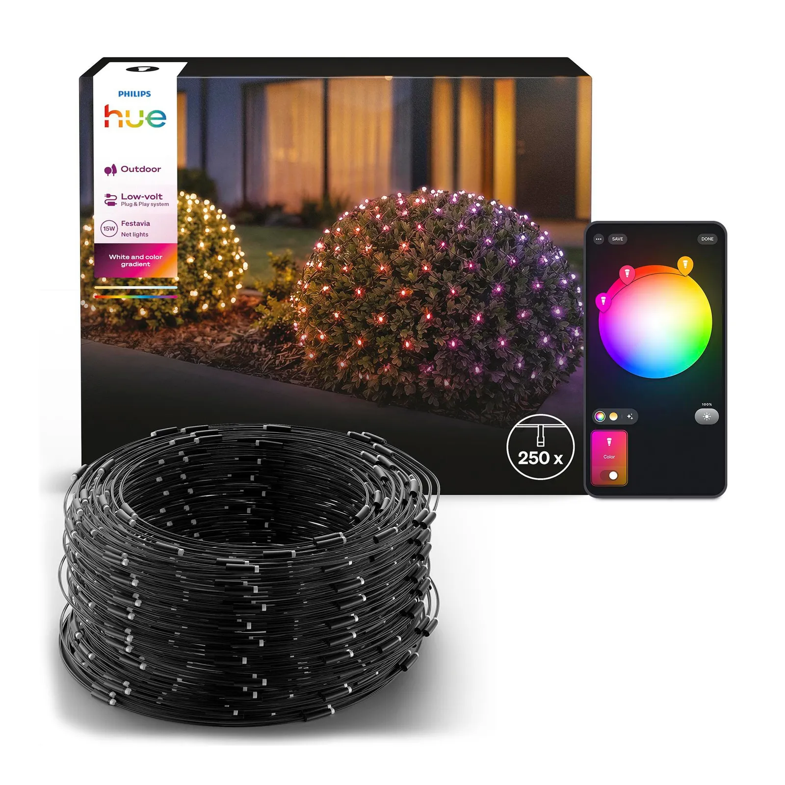 PI_787045704 Philips Hue Festavia Lichternetz White & Color Ambiance 3,45 x 1m - Slika 1