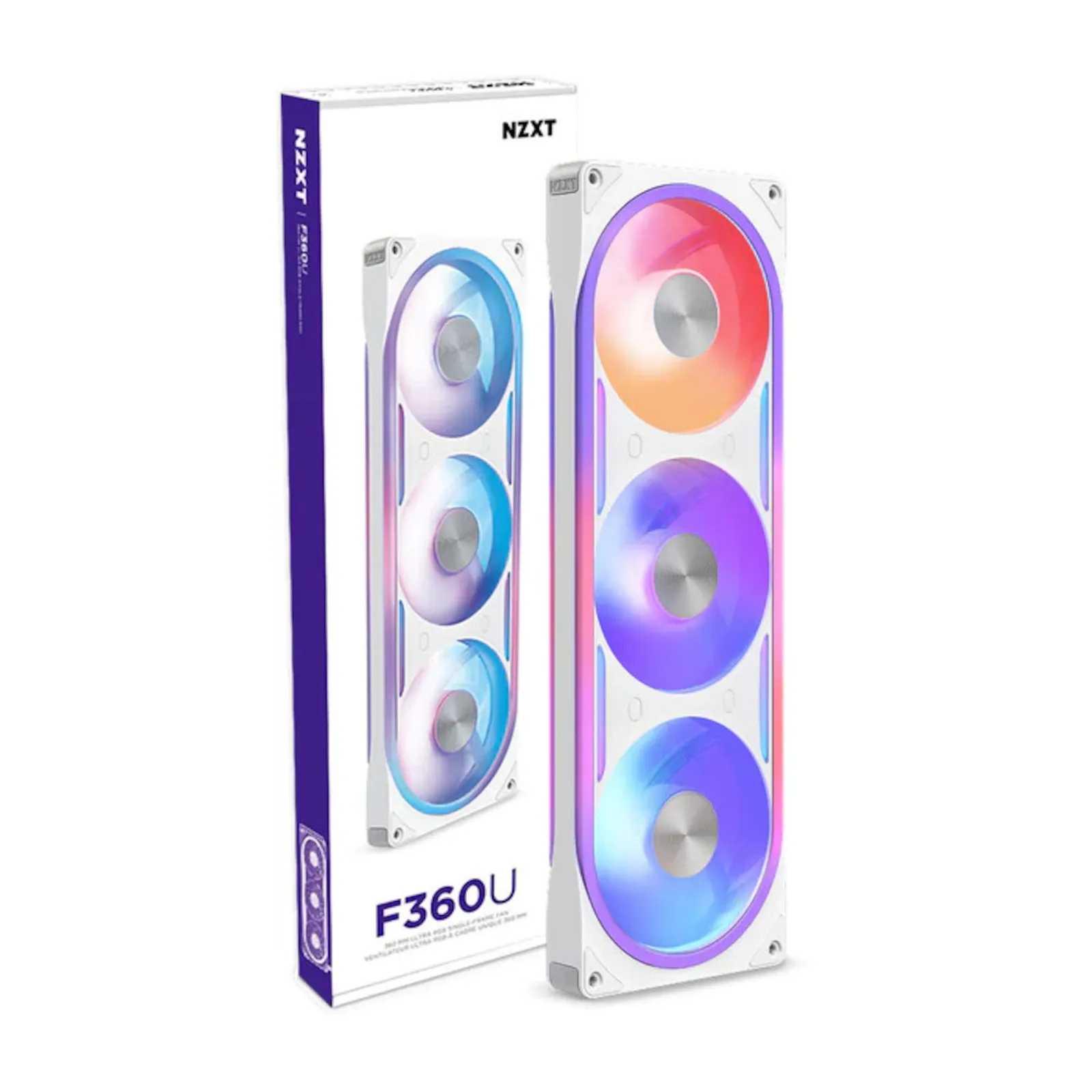 PI_787268125 NZXT F360U Ultra RGB Gehäuselüfter 360mm Weiß - Slika 1