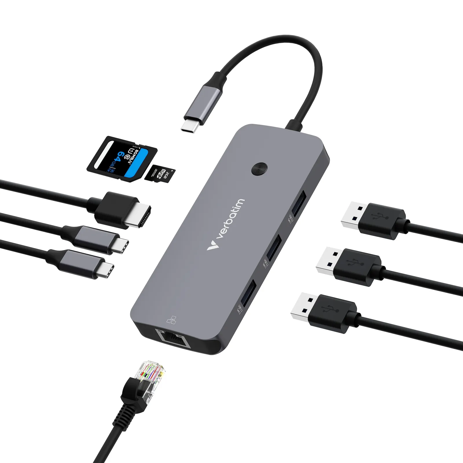 141549866 Verbatim 32152 USB-C Pro Multiport Hub - Slika 1