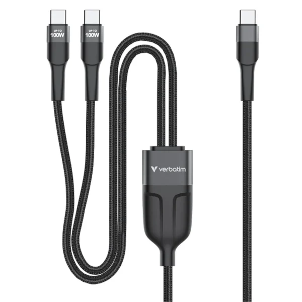 Verbatim 30279 Sync & Charge Kabel USB-C auf USB-C 100W 120cm schwarz