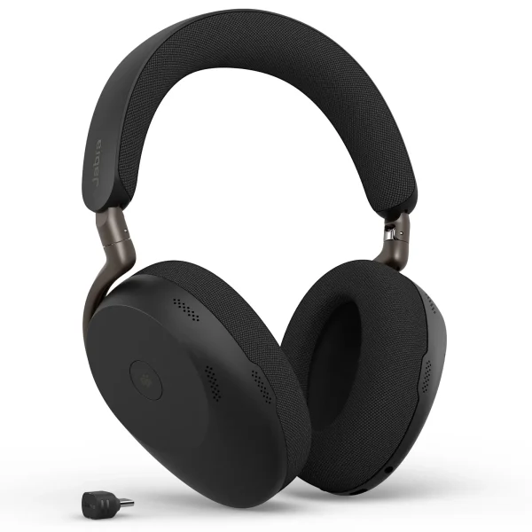 Jabra Evolve3 85 MS Schwarz Kabelloses Bluetooth-Headset inkl. USB-C Dongle, ANC (Aktive Geräuchunterdrückung)