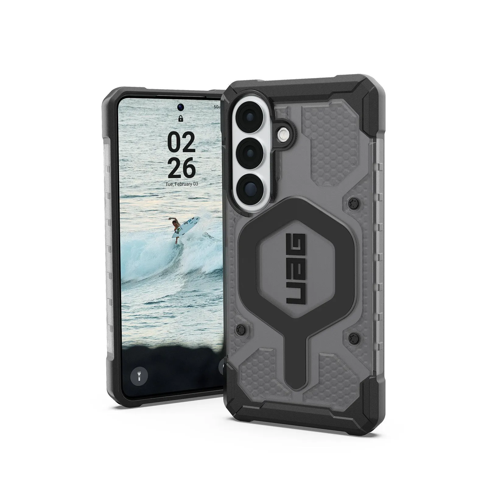 PI_773098420 UAG Urban Armor Gear Pathfinder Case mit Magnet-Modul für Samsung Galaxy S26 ash (grau transparent)/schwarz - Slika 1