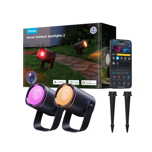 Govee RGBICWW Outdoor Spotlights 4-Stück