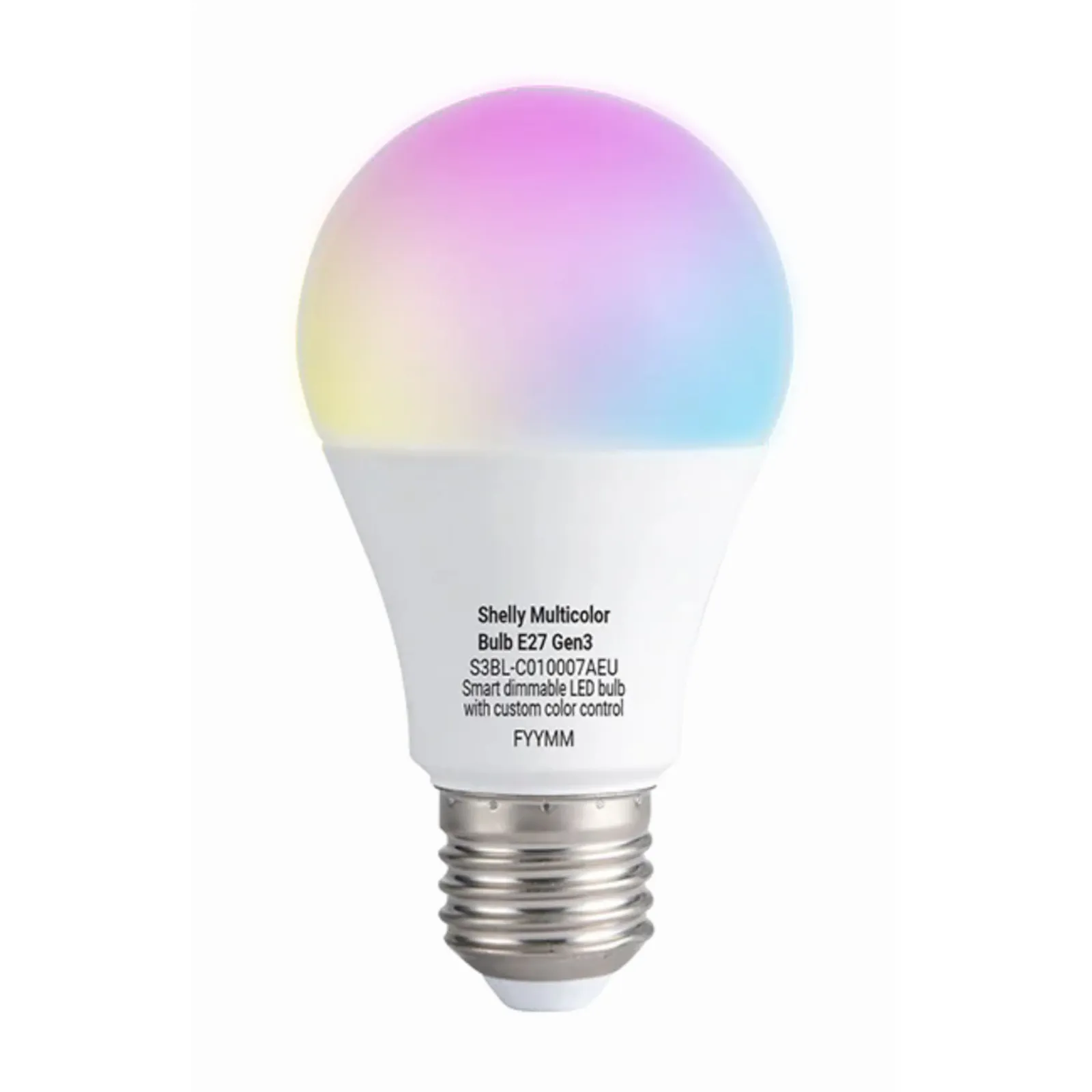 PI_777487182 Shelly Plug & Play Multicolor Bulb E27 Gen3 LED Lampe dimmbar Messfunktion WLAN BT - Slika 1