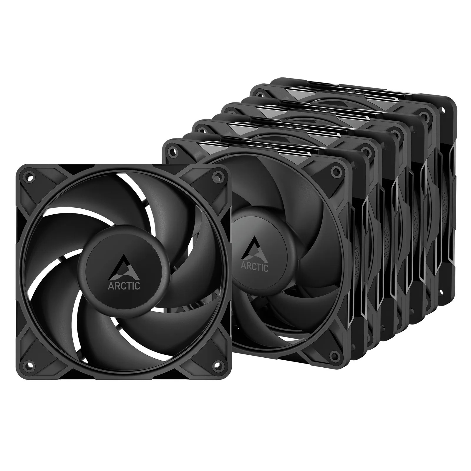 PI_779445908 ARCTIC Gehäuselüfter P12 Pro PST LN 5er Pack 120 mm schwarz 4-pin + Splitter - Slika 1