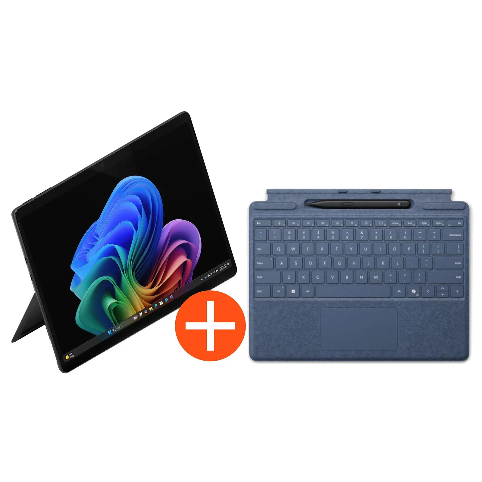 PI_783171766 Microsoft Surface Pro 13" (12. Edition) Touch Black Snapdragon X2 Plus 24GB/512GB SSD Win11 EP2-73346 inkl. MS Pro Keyboard mit Slim Pen saphir - Slika 1