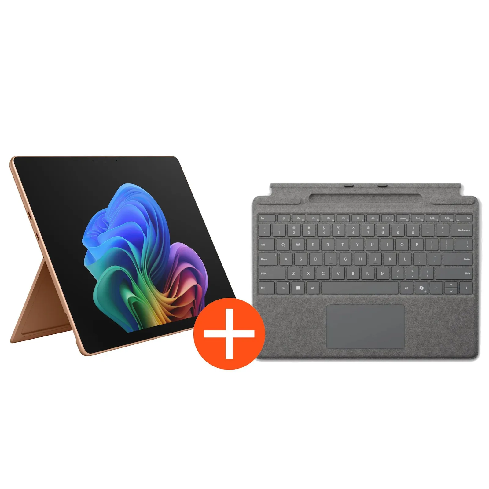 PI_783173155 Microsoft Surface Pro 13" (12. Edition) Touch Dune Snapdragon X2 Plus 24GB/512GB SSD Win11 EP2-73349 inkl. MS Pro Keyboard mit Stiftaufbewahrung platin - Slika 1
