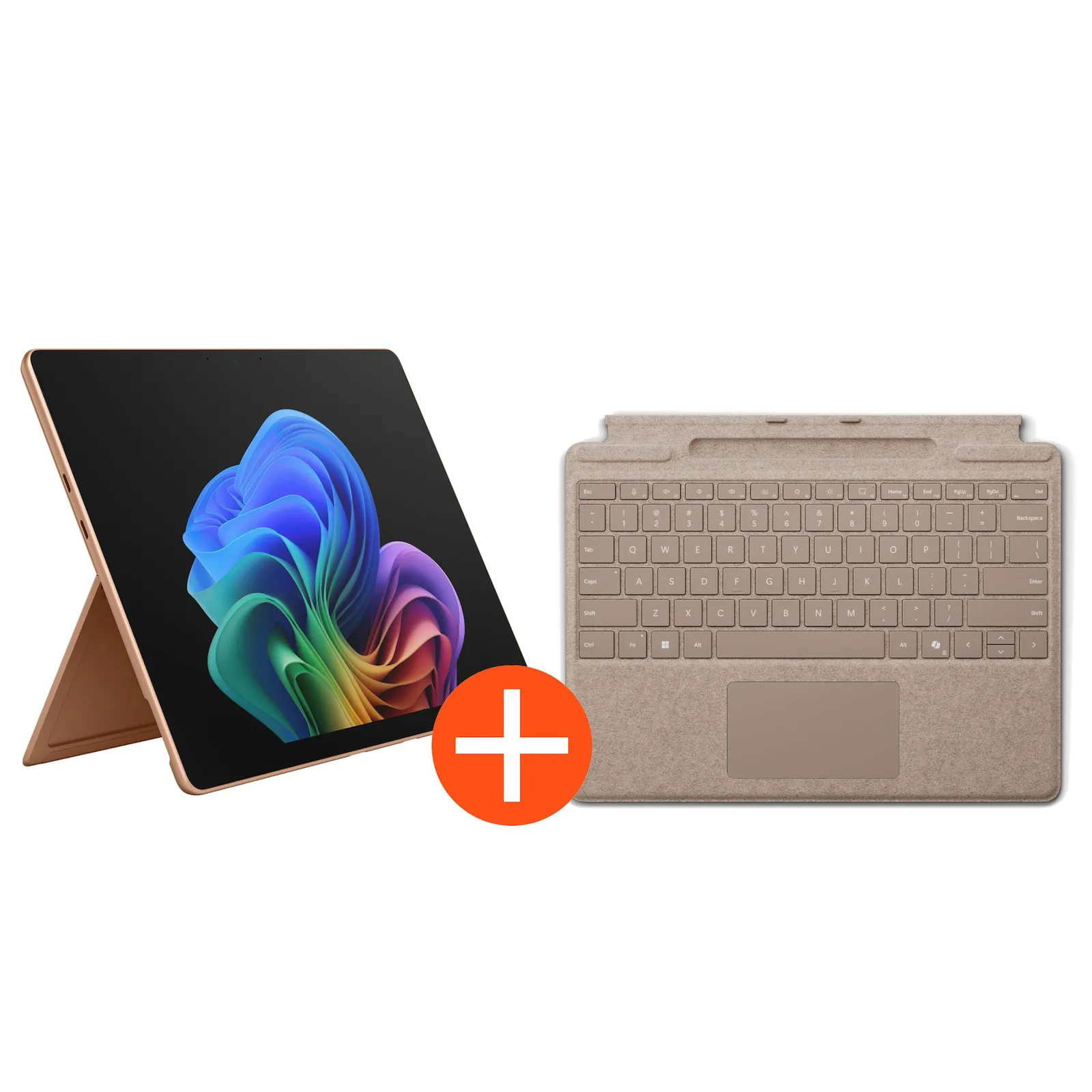 PI_783173349 Microsoft Surface Pro 13" (12. Edition) Touch Dune Snapdragon X2 Elite 16GB/512GB SSD Win11 EP2-65180 inkl. MS Pro Keyboard mit Stiftaufbewahrung Sand - Slika 1