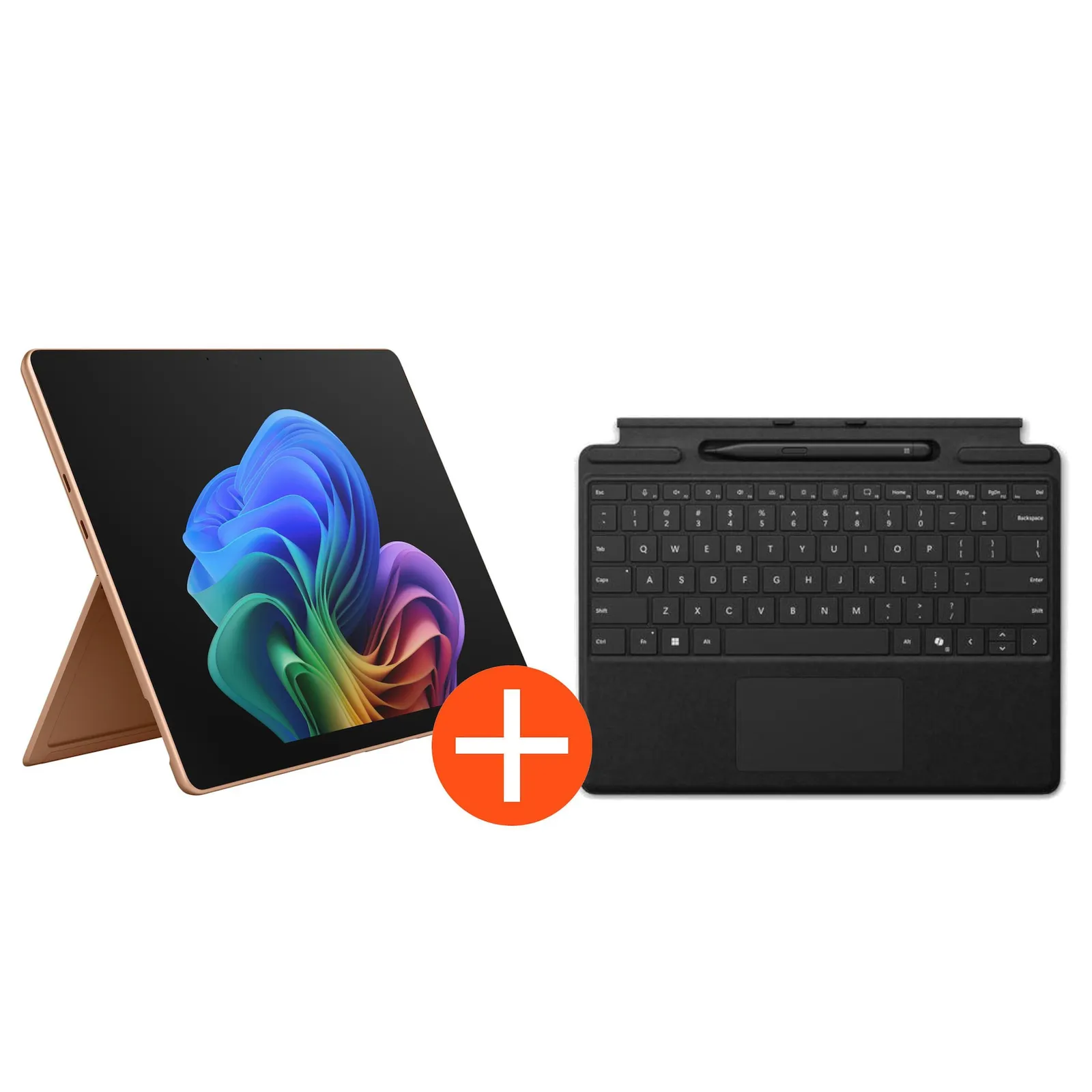PI_783174036 Microsoft Surface Pro 13" (12. Edition) Touch Dune Snapdragon X2 Plus 24GB/512GB SSD Win11 EP2-73349 inkl. MS Pro Keyboard mit Slim Pen schwarz - Slika 1