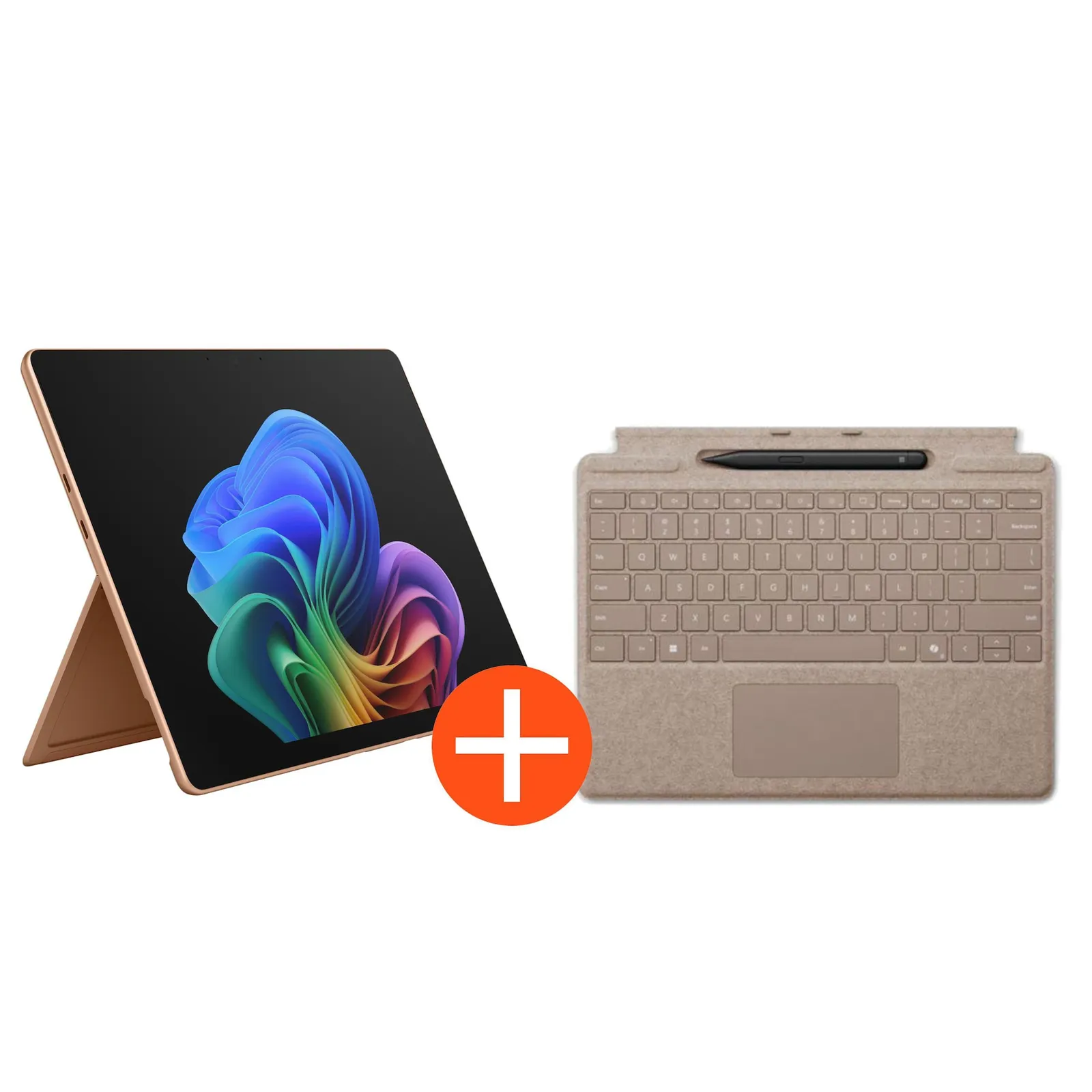 PI_783174211 Microsoft Surface Pro 13" (12. Edition) Touch Dune Snapdragon X2 Elite 16GB/512GB SSD Win11 EP2-65180 inkl. MS Pro Keyboard mit Slim Pen Sand - Slika 1