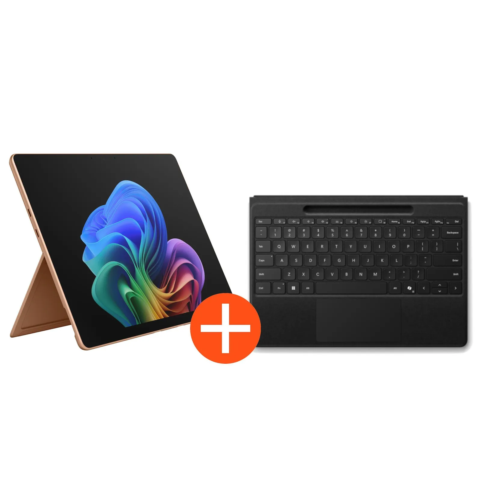 PI_783174502 Microsoft Surface Pro 13" (12. Edition) Touch Dune Snapdragon X2 Plus 16GB/512GB SSD Win11 EP2-73307 inkl. MS Pro Flex Keyboard schwarz - Slika 1