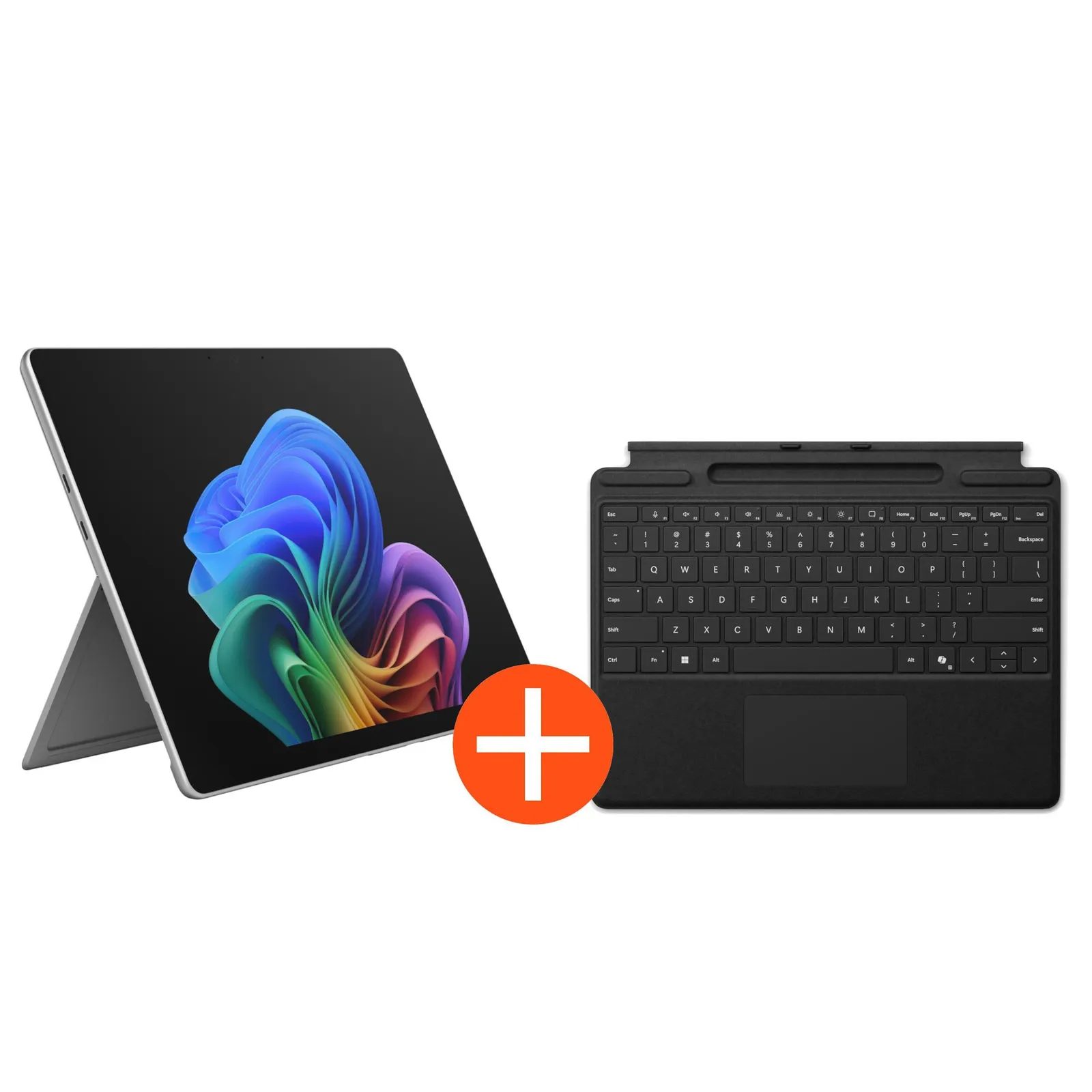 PI_783175620 Microsoft Surface Pro 13" (12. Edition) Touch Platin Snapdragon X2 Plus 16GB/256GB SSD Win11 EP2-66388 inkl. MS Pro Keyboard mit Stiftaufbewahrung schwarz - Slika 1