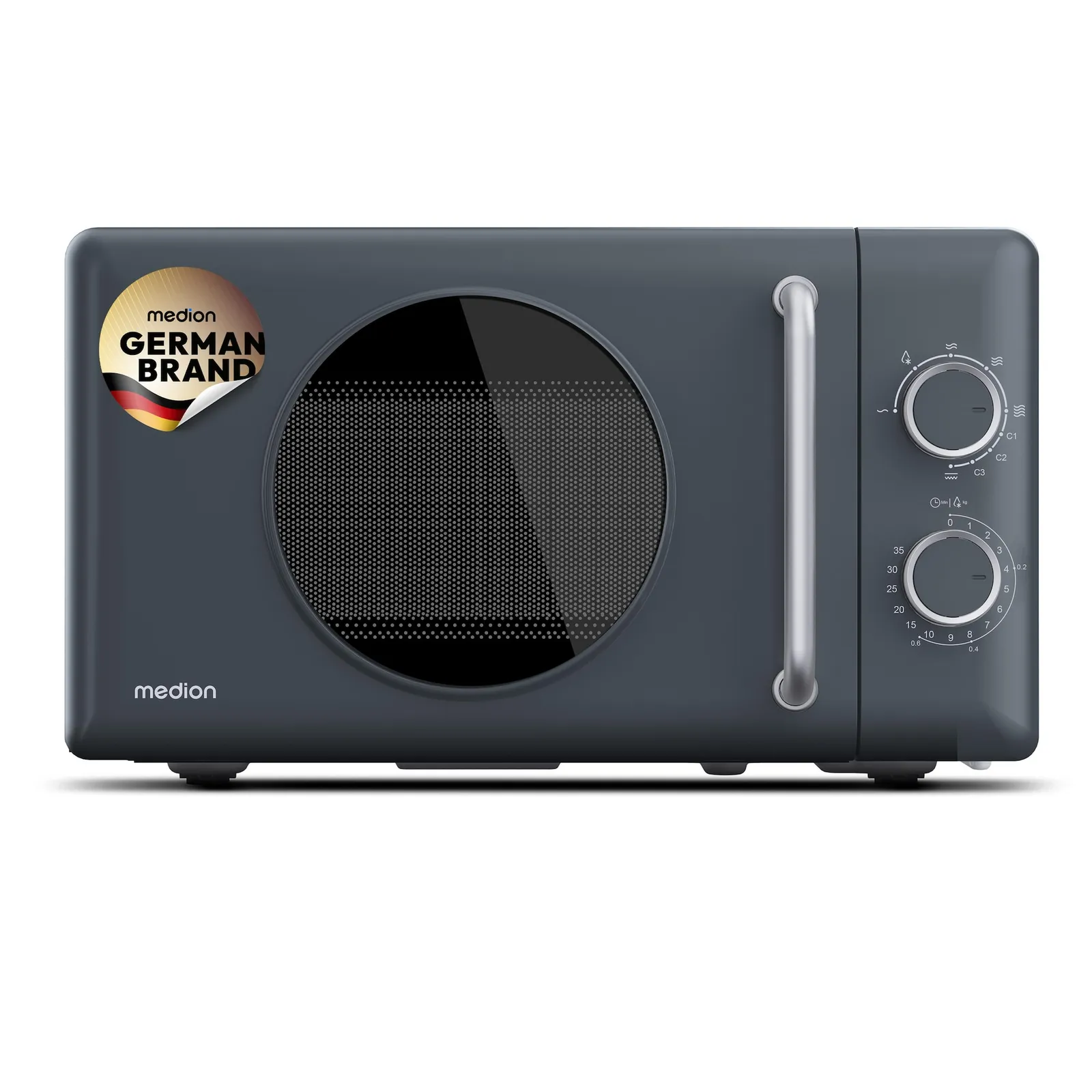 PI_784813216 Medion MD100119 Retro Mikrowelle grau 800W 20L - Slika 1