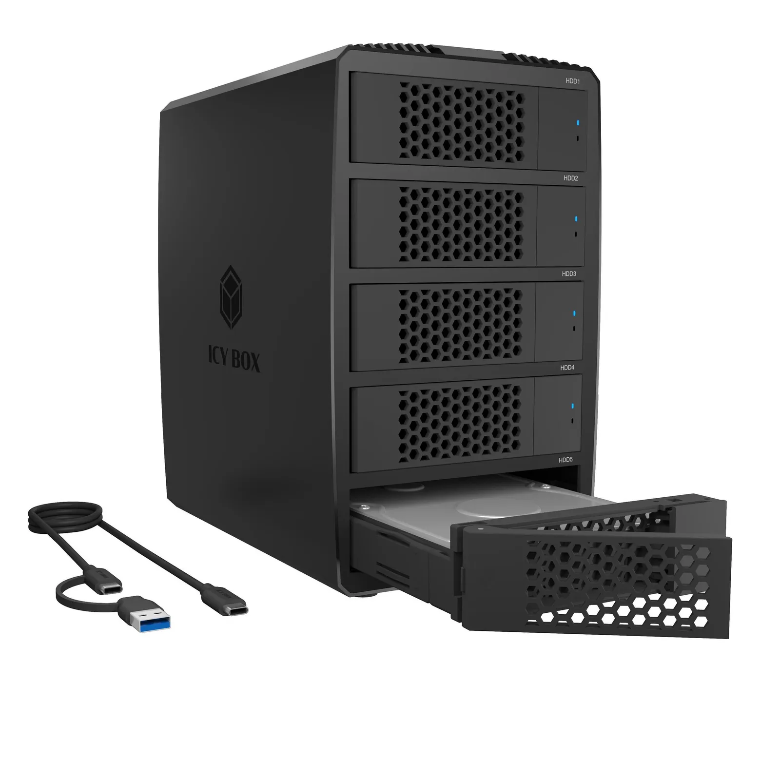 PI_786421518 RaidSonic Icy Box Heart RAID 3705 RAID-System für 5-Bay 2,5"/3,5" SATA HDD/SSD - Slika 1
