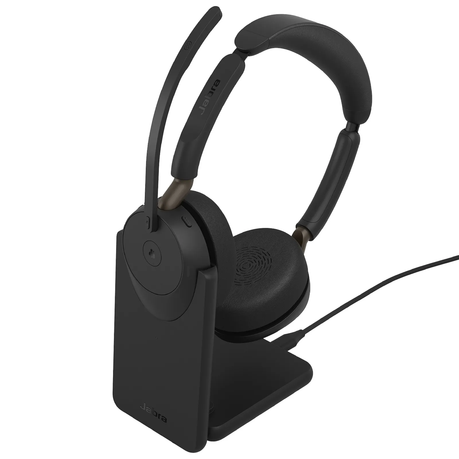 PI_788437992 Jabra Evolve3 65 Stereo MS Schwarz Kabelloses Bluetooth-Headset, USB-C Dongle und Ladestation, ANC, Microsoft Teams zertifiziert - Slika 1