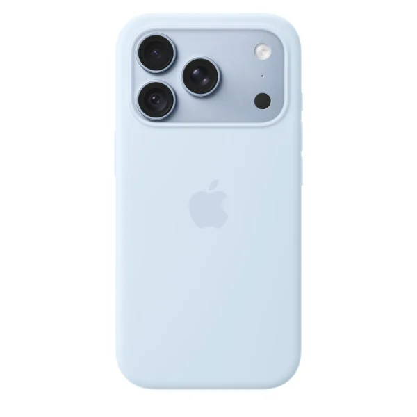 Apple Original iPhone 18 Pro Max Silikon-Case mit MagSafe - Crisp Blue