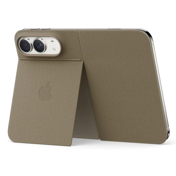 Apple iPhone Duo Folio mit Standfuß Schutzhülle Taupe