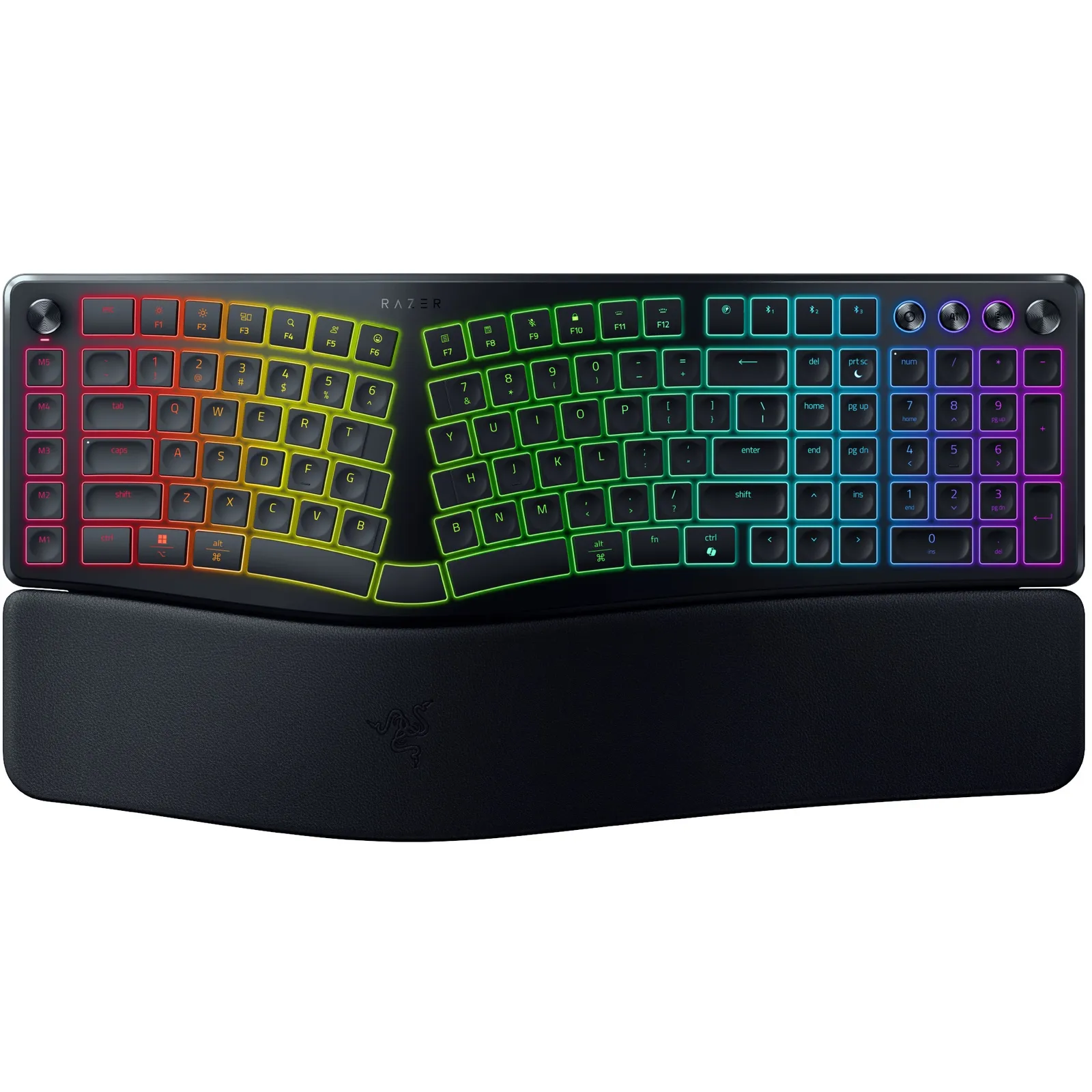 PI_789701891 Razer Pro Type Ergo Kabellose Ergonomie-Tastatur | Split-Layout | Bluetooth | USB-C | 5 Makrotasten | RGB - Slika 1