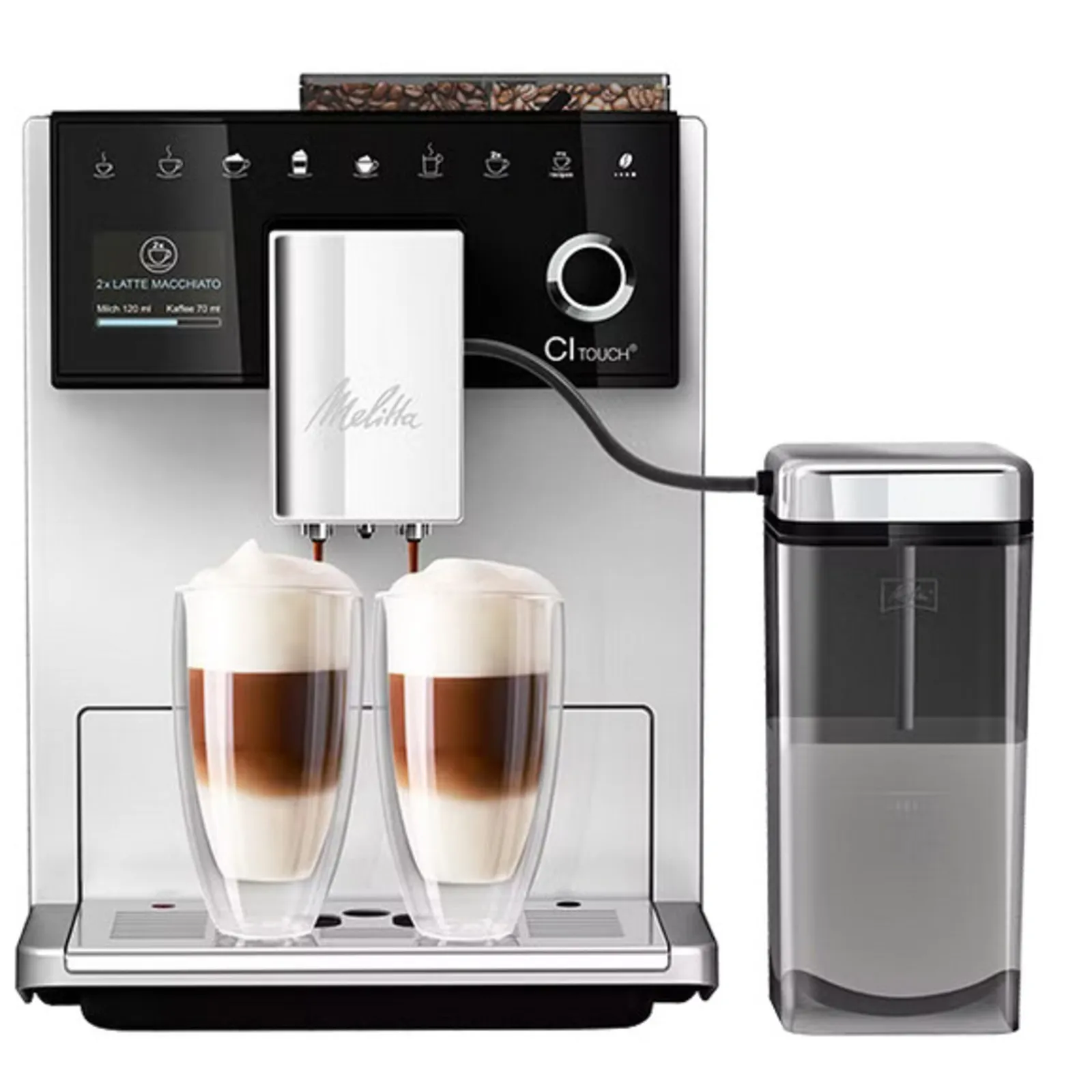 PI_790238440 Melitta CI Touch F630-111 Kaffeevollautomat + Milchsystem Silber - Slika 1