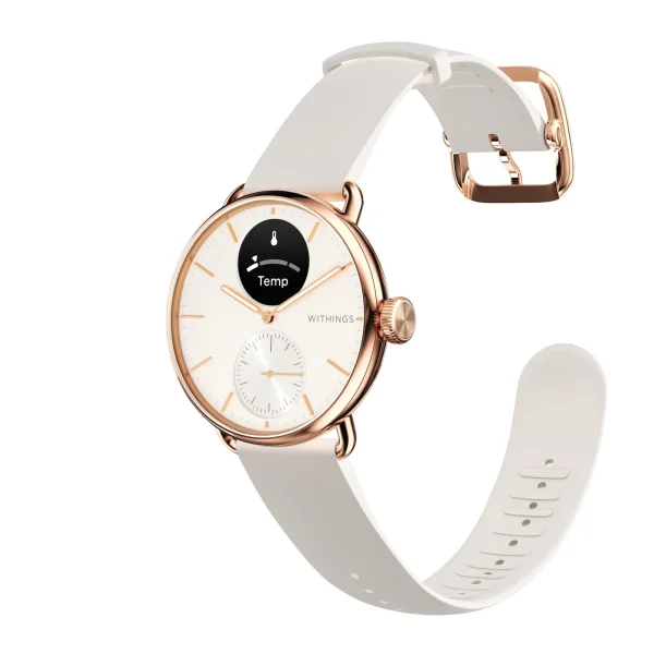 Withings ScanWatch 2 38mm Rose Gold White EKG, Blutsauerstoffgehalt, Schlafüberwachung