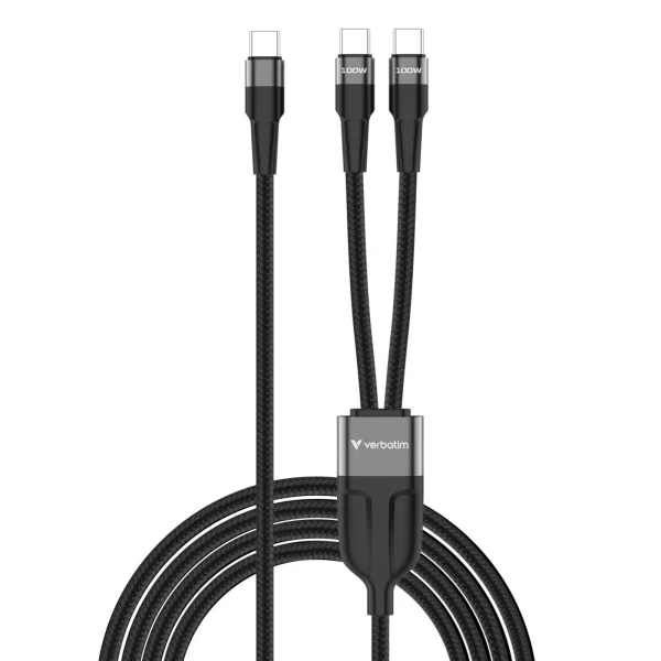 Verbatim 31863 Sync & Charge Kabel USB-C auf USB-C 100W 120cm schwarz